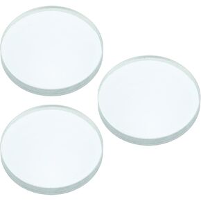 YOKIVE 3 Pcs Double Concave Lens, Clear Glass Optical Lenses | Make Telescope, Great for Photography, Optical Instruments Use (Clear, 75mm Focal Length)