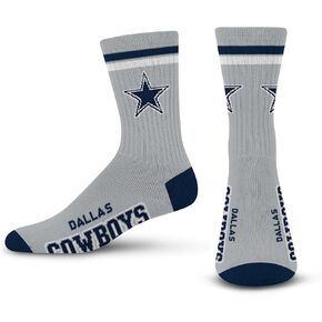 FBF - Official NFL 2 Stripe Team Logo Youth Size Kids Crew Socks Approx. 4-8 years old
