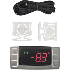XR03CX-4N0F1 Digital Temperature Controller Sensor for Refrigerator 120v, Digital Temperature Control Panel Thermostat with Temperature Sensor Probes, XR03CX, W0302186,XR03CX-4N1C0