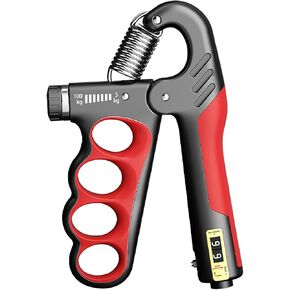 Grip Strength Trainer, Hand Grip Strengthener with Adjustable Resistance 11-220Lbs(5-100KG), Automatic Counter, Ergonomic Design, Forearm Strengthenerfor Musicians Athletes and Injury Recovery