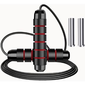 Ahomie 9.2ft Jump Rope, Adjustable Jump Ropes, Skipping Rope Tangle-Free Rapid Speed with Ball Bearings, and Weighted Loads