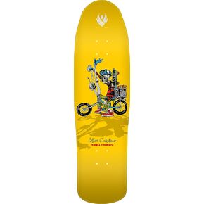 Powell Peralta Steve Caballero Chopper Bike Flight Skateboard Deck, Yellow, 8.9" x 31.8"