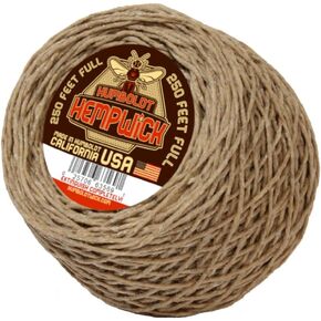 Humboldt Hemp Wick 250 Ft Hemp Line Lighter Hempwick Made in The USA with Organic Hemp and Pure Beeswax