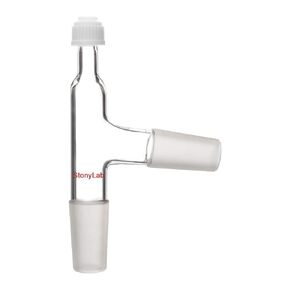stonylab 3-Way Distillation Thermometer Adapter with 24/40 Joints and Screw Cap for Laboratory Distillation Temperature Measurements