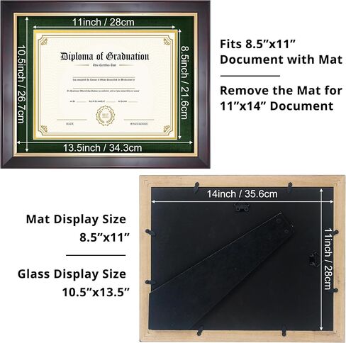 إطار دبلوم مقاس 8.5 × 11 مع حصيرة سوداء فوق ذهبية، وإطار شهادة مقاس 11 × 14، وخشب حقيقي مع زخرفة ذهبية، وإطار بني مع زجاج مقسى in Kuwait