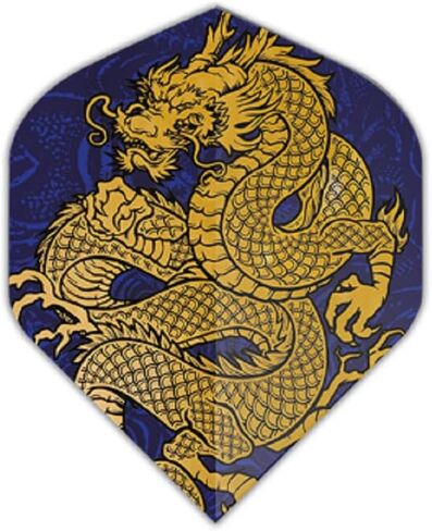 US Darts Pentathlon Dragon (Blue) Standard Dart Flights - 3 مجموعات (9 رحلات جوية) - 100 ميكرون - Ex-Tough in Saudi Arabia