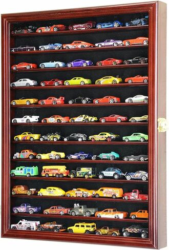 1/64 Diecast / Matchbox Model Car Display Case Cabinet Rack with Door (Black) in Saudi Arabia