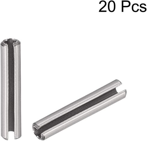 دبوس زنبركي مشقوق من uxcell - M1.5 x 8 مم 304 من الفولاذ المقاوم للصدأ سبليت سبرينج رول دبابيس وتد بلمسة نهائية سادة 20 قطعة in Saudi Arabia