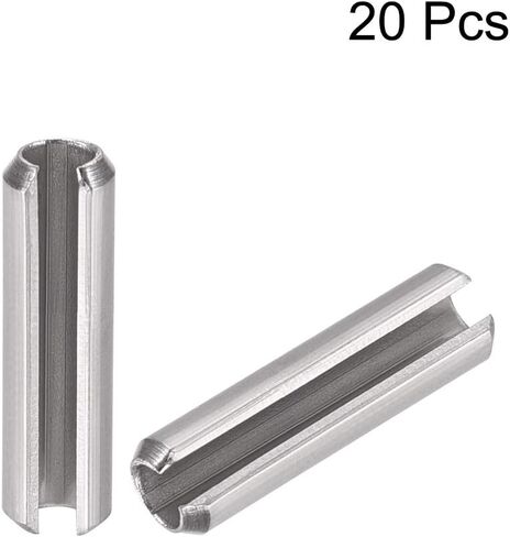 دبوس زنبركي مشقوق من uxcell - M1.5 x 8 مم 304 من الفولاذ المقاوم للصدأ سبليت سبرينج رول دبابيس وتد بلمسة نهائية سادة 20 قطعة in Saudi Arabia