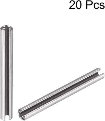 دبوس زنبركي مشقوق من uxcell - M1.5 x 8 مم 304 من الفولاذ المقاوم للصدأ سبليت سبرينج رول دبابيس وتد بلمسة نهائية سادة 20 قطعة in Saudi Arabia