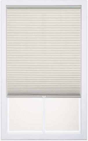 DEZ FURNISHINGS QCCR210480 Cordless Light Filtering Cellular Shade, 21"W x 48"H, Cream in Saudi Arabia
