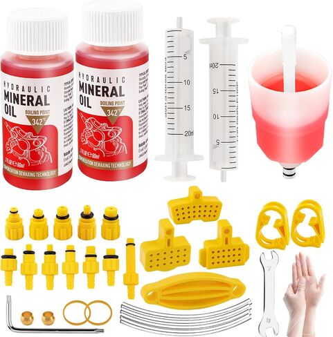 Brake Bleed Kit for Shimano, TEKTRO, TRP Hydraulic Disc Brakes, Mountain Brake Bleed Kit for MTB/Road Bike Brake Including High Performance Mineral Oil Brake Fluid (120ml) in Saudi Arabia