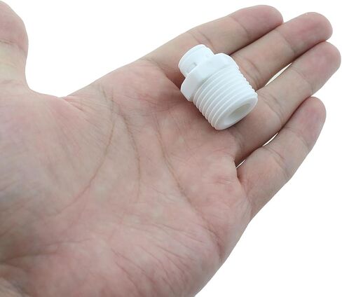 RLECS 6PCS Filter Quick Coupler 1/2NPT Male x 1/4 OD Pipe Quick Couplings White Straight Male Push in Connection Pipe Coupler Suitable for Five Stage Water Purifier and Front Water Purifier in Saudi Arabia