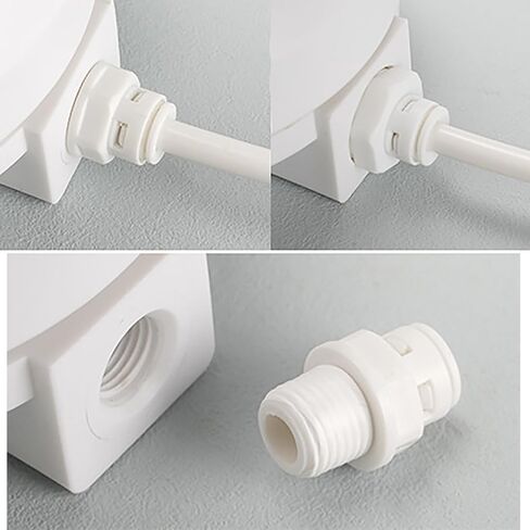 RLECS 6PCS Filter Quick Coupler 1/2NPT Male x 1/4 OD Pipe Quick Couplings White Straight Male Push in Connection Pipe Coupler Suitable for Five Stage Water Purifier and Front Water Purifier in Saudi Arabia