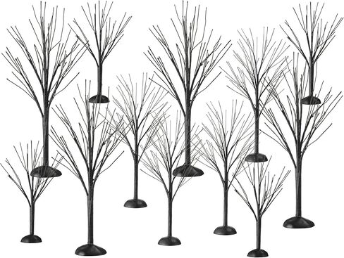 زينة شجرة الهالوين عرض شجرة أشجار فرعية عارية شجرة اصطناعية فروع شجرة وهمية مجموعة شجرة الطاولة لحفلات الهالوين ديكور طاولة المكتب المنزلي، مقاسات متعددة (أسود، 12 قطعة) in Kuwait