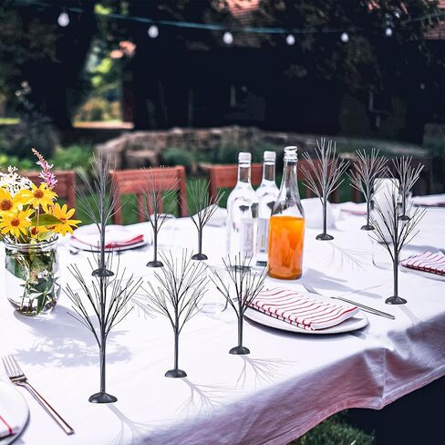 زينة شجرة الهالوين عرض شجرة أشجار فرعية عارية شجرة اصطناعية فروع شجرة وهمية مجموعة شجرة الطاولة لحفلات الهالوين ديكور طاولة المكتب المنزلي، مقاسات متعددة (أسود، 12 قطعة) in Kuwait