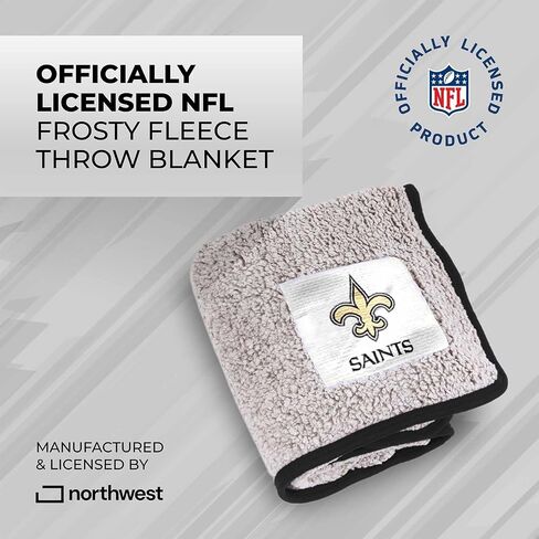 بطانية شيربا ذات لمسة حريرية من Northwest NFL - ناعمة ورقيقة - رائعة لأيام اللعب - 60 بوصة × 50 بوصة - تجربة الراحة المطلقة (فواتير الجاموس - أزرق) in Saudi Arabia