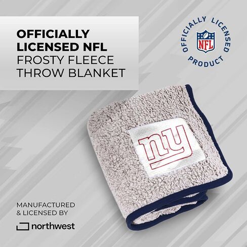 بطانية شيربا ذات لمسة حريرية من Northwest NFL - ناعمة ورقيقة - رائعة لأيام اللعب - 60 بوصة × 50 بوصة - تجربة الراحة المطلقة (فواتير الجاموس - أزرق) in Saudi Arabia