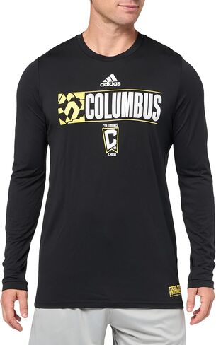 adidas Men's Columbus Crew Long Sleeve Pre-Game T-Shirt in Saudi Arabia