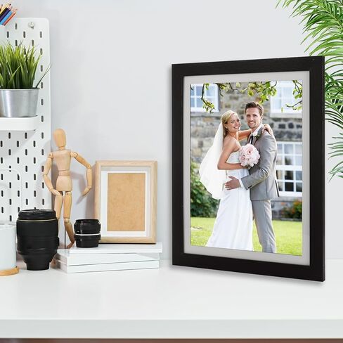 2PACK فتحة أمامية 11 × 14 إطار صندوق ظلال مع باب من الخشب الهندسي - علبة عرض صندوق ظل أسود مع 6 دبابيس دفع، 2 سجادة، 5 مسامير غير أثرية لعرض الحائط والطاولة in Kuwait