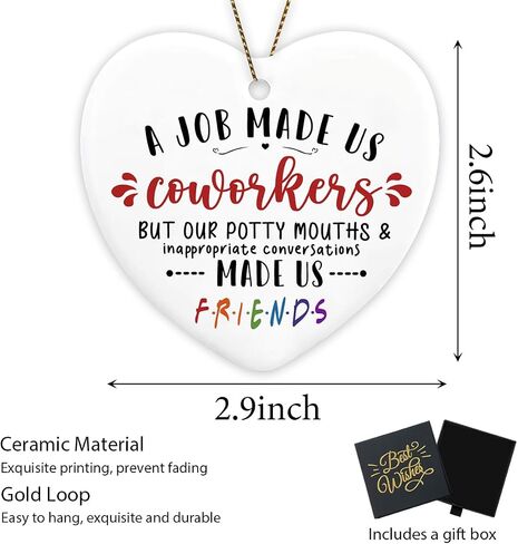 Employee Appreciation Office Gifts for Women Coworkers Boss Going Moving Away Thank You Friendship Gifts for Women Men, A Job Made Us Coworkers Ceramic Ornament Keepsake Sign in Saudi Arabia