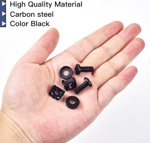 35 قطعة M6 × 16 مم صواميل ومسامير وغسالات تثبيت على الرف M6 × 16 مم لخزانة الخادم المثبتة على الحامل، وأرفف خادم الشبكة، وأجهزة التوجيه، ومسامير الرف المصنوعة من الفولاذ المقاوم للصدأ وصواميل القفص مع روابط كابل ذاتية القفل in Kuwait