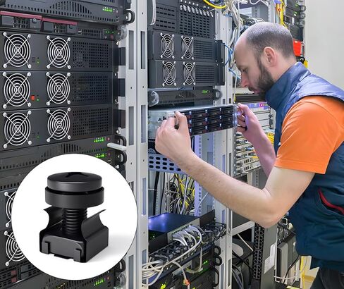 35 قطعة M6 × 16 مم صواميل ومسامير وغسالات تثبيت على الرف M6 × 16 مم لخزانة الخادم المثبتة على الحامل، وأرفف خادم الشبكة، وأجهزة التوجيه، ومسامير الرف المصنوعة من الفولاذ المقاوم للصدأ وصواميل القفص مع روابط كابل ذاتية القفل in Kuwait