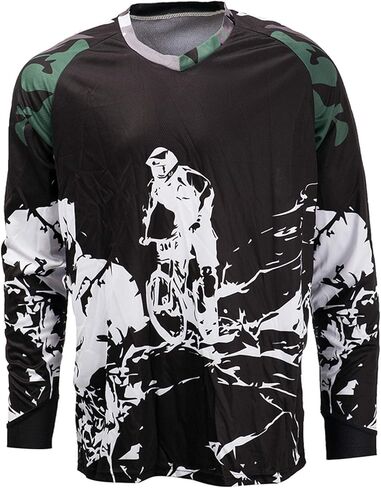 JPOJPO Men's Cycling Jersey MTB Downhill T-Shirt Long Sleeve Motorcycle Breathable S-4XL in Kuwait