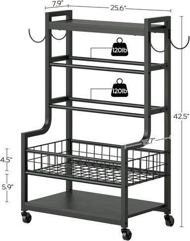 حامل أثقال للدمبل، رف دمبل بعجلات، رف تخزين لصالة الألعاب الرياضية المنزلية، منظمات رف الأثقال للدمبل، أجراس كيتل، تخزين سجادة اليوجا، أسطوانة إسفنجية، مع خطافات، أسود YL01BK in Kuwait