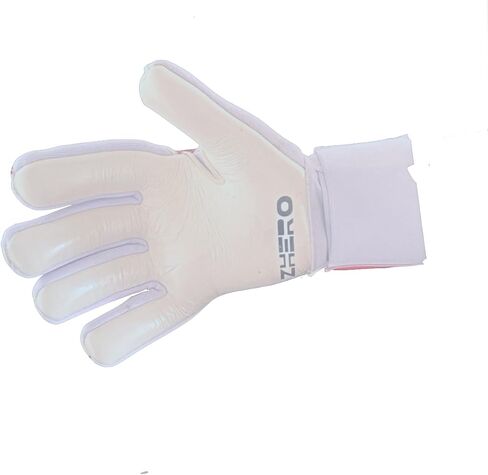 Zhero GK Goalkeeper Gloves Pegasus White, 4mm German Contact Latex Negative Cut, Soccer Goalie Youth and Adult. White and Red in Saudi Arabia