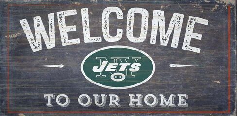 Fan Creations N0654-NYJ: New York Jets Welcome Distressed 6 x 12 6x12، متعدد الألوان in Saudi Arabia
