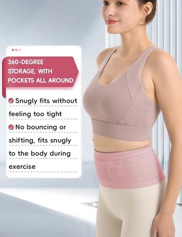 حقيبة حزام الخصر للجري من CHAMWEY لا ترتد، وحامل هاتف، وجيوب للزجاجات، وخفيفة للغاية، وحجم صغير in Kuwait