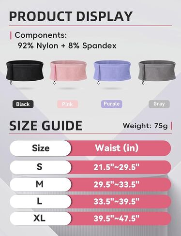 حقيبة حزام الخصر للجري من CHAMWEY لا ترتد، وحامل هاتف، وجيوب للزجاجات، وخفيفة للغاية، وحجم صغير in Kuwait