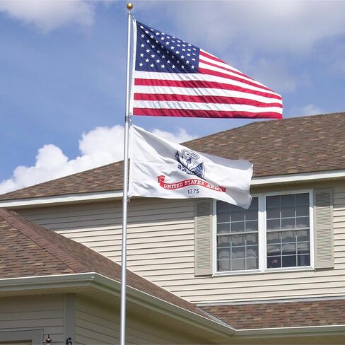 Army Military Flags 3x5 Outdoor Made in USA-Double Sided 3 Ply Heavy Duty American United States 1775 White Army Flags Banner for Outside with 2 Brass Grommets UV protection Fade Resistant for Indoor in Saudi Arabia