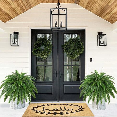 Artificial Boston Fern Bush- Set of 2 Large Artificial Ferns for Outdoors, 42Inch Large Faux Ferns, Suitable for Office & Living Room Decor, 51Branches for Each Bouquet in Saudi Arabia