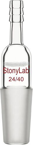 محول فراغ stonylab، محول فراغ مستقيم من زجاج البورسليكات مع نوع G1 فريت، وصلة أرضية 14/20 ومحول زجاجي لخرطوم توصيل 10 مم in Saudi Arabia