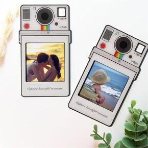 2 Pack Magnetic Photo Frames for Fujifilm Instax SQUARE Instant Film, Fridge Magnetic Picture Frames, Magnetic Frames for Refrigerator, Instax Fridge Magnet Frames Set, Cute Fridge Magnets, 4 inch