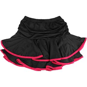 Daydance Kids Girl's Ballroom Dance Skirt for Latin Samba Tango Practice with Boy Shorts