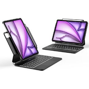 Magic Keyboard Compatible with iPad Pro 11(4th/3rd/2nd/1st), Apple Magic Keyboard iPad Air 5th Gen, iPad 10.9-Inch Air 4th Gen with Pencil Holder, Multi-Touch Trackpad, Smart Keyboard Folio