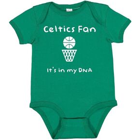 Celtics Fan It's in My DNA Cute Baby Bodysuit Outfit