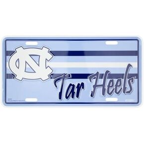 Hangtime University of North Carolina - UNC Tarheels - NC with Stripes 6x12 inch License Plate