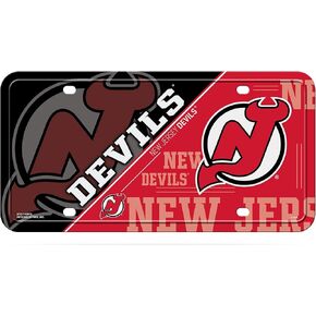 Rico Industries NHL New Jersey Devils Split Metal Auto Tag 8.5" x 11" - Great for Truck/Car/SUV