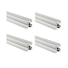2020 Aluminum Extrusion T Slot 1000mm Long Silver 4 Pack, Extruded Aluminum Profile T-Slot 20 Series European Standard Anodized Linear Rail 20 x 20 39.37" 4Pcs