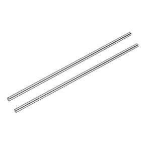 uxcell 2 Pcs Linear Motion Rod Shaft Guide 8mm x 300mm (0.315" x 11.8") Hardened Chrome Plated Steel Linear Rail Rod for 3D Printer, CNC Machine
