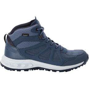 Jack Wolfskin Women's Woodland 2 Texapore Mid W Hiking Shoe, Black/Grey, 8.5