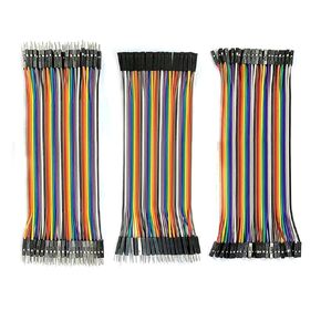 120pcs Breadboards Jumper Wires F2F F2M M2M, Cable Line Connector Assorted Kit, Male to Female Multicolored Ribbon Cables, 20cm Wire Length