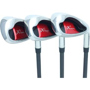 Extreme X5 Senior Men's Complete Golf Wedge Set: 52° Approach Wedge (AW), 56° Sand Wedge (SW), 60° Lob Wedge (LW) Right Handed Senior Flex Steel Shaft