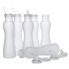 G.E.T. SDB-32-PC-6 32 oz. Clear Salad Dressing Bottles with (24) Lids