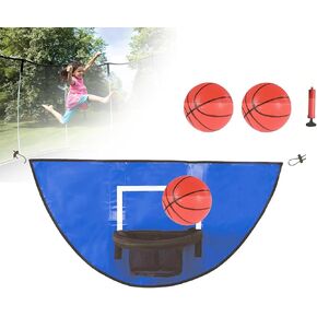 Trampoline Basketball Hoop, Basketball Hoop with Pump and Mini Ball, Detachable Dunk Hoop, Suitable for Men and Women Indoor and Outdoor Sports