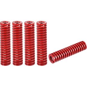 uxcell 3D Printer Die Spring, 5pcs 25mm OD 30mm Long Spiral Stamping Medium Load Compression Mould Die Springs for 3D Printer Electric Part, Red